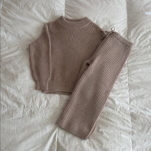 Jamie Kay Cozy Tan Girl's Sweater Set